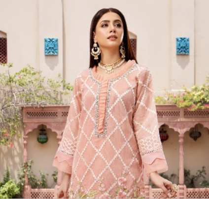 Raniya Designer 3 piece chicken kari _8046 Pakistani suits RCL