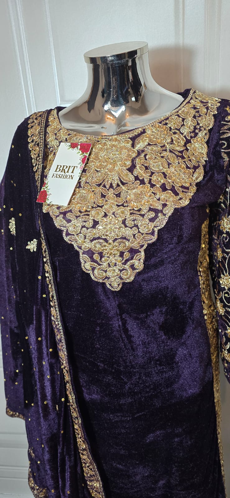 Brit Valvet 3 piece Valvet shawl_4095 D2 purple
