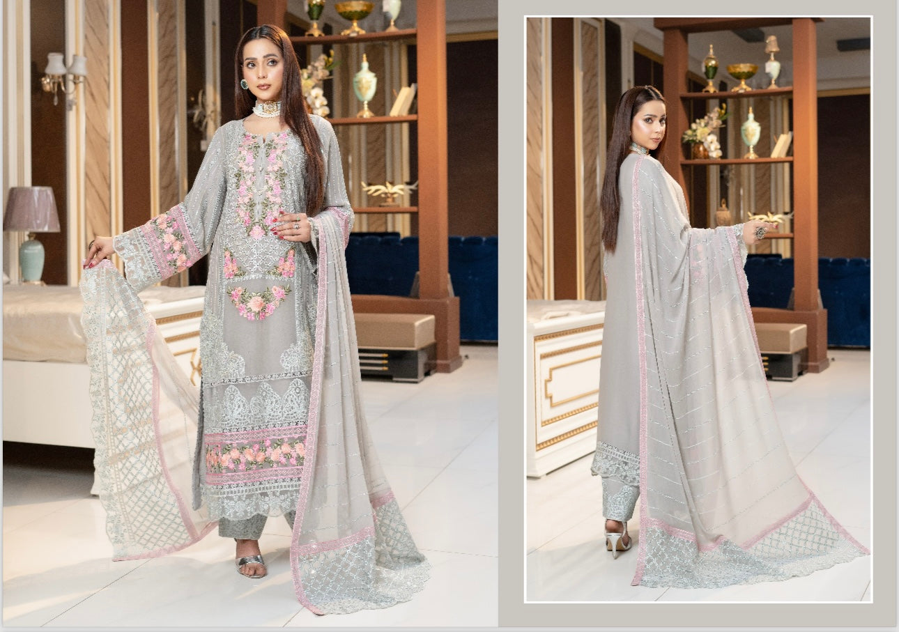 Munira designer 3 piece chiffon_9073 ladies suit B89