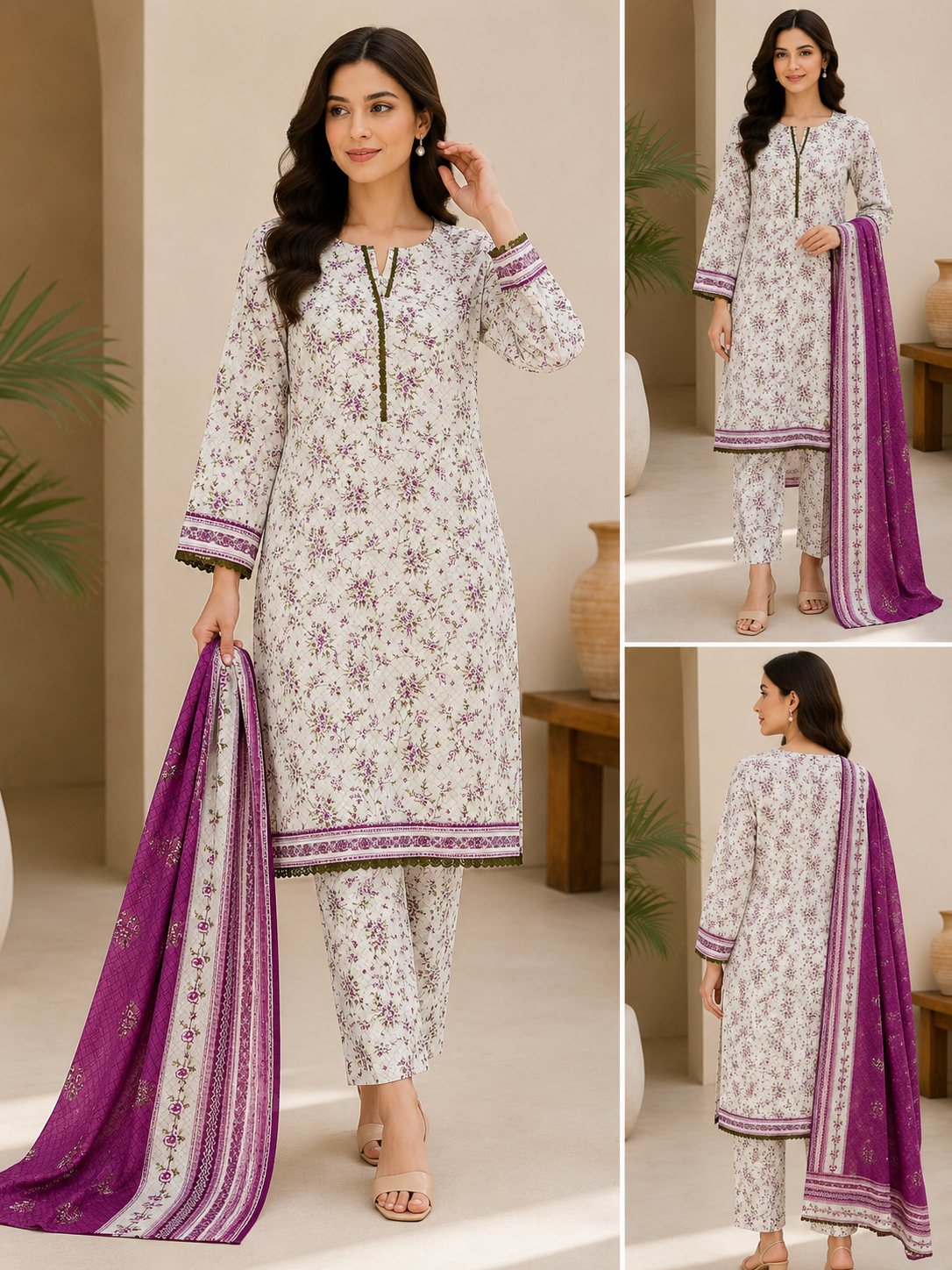 Bin Saeed 3 piece luxury lawn collection ladies dress B653
