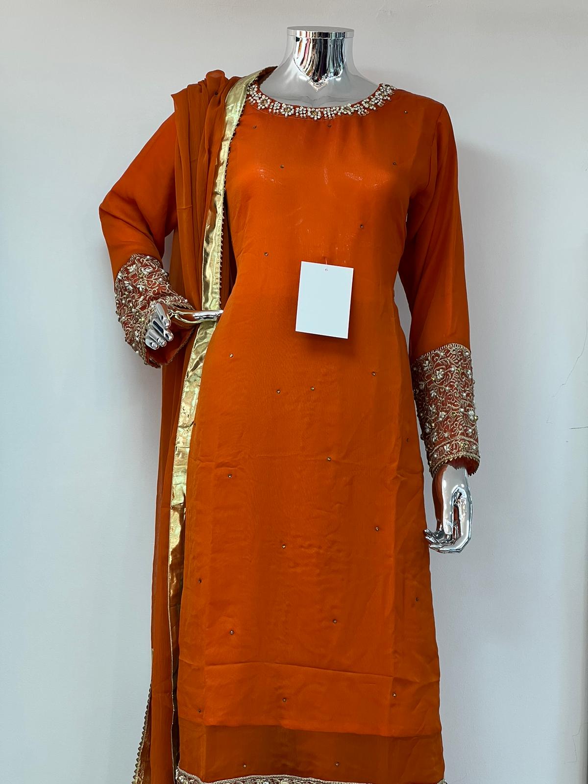 BRIT 3 piece lux CHIFFON_100311 Pakistani ladies suit B209