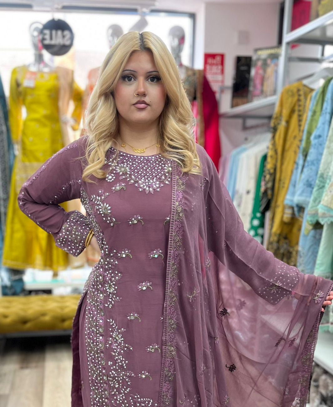Brit 3 piece luxury chiffon_81042 Pakistani ladies suit B249