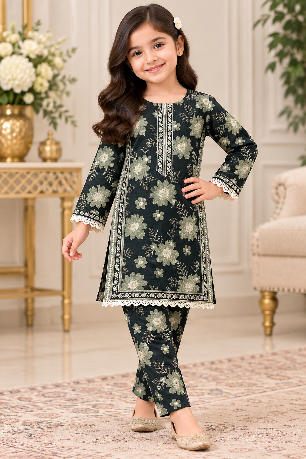 Bin Saeed KIDS- GL 2 piece Khadar collection B800