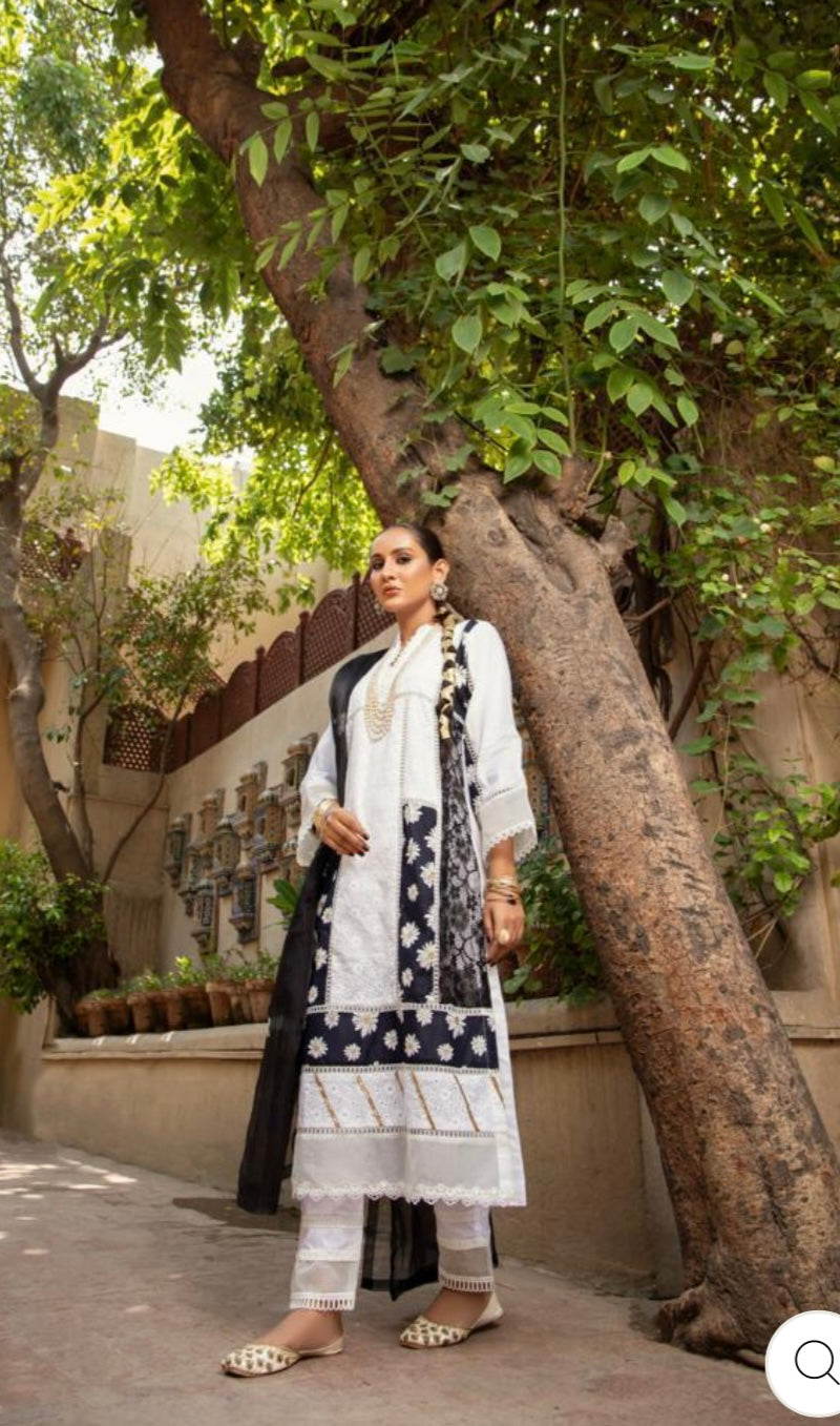 Raniya Designer 3 piece chicken kari _8053 Pakistani suits RCL