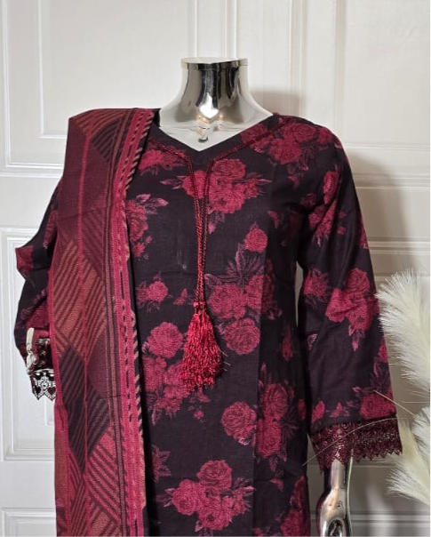 Barouque Dhanak 3 piece_4038 Pakistani suits for ladies DB1