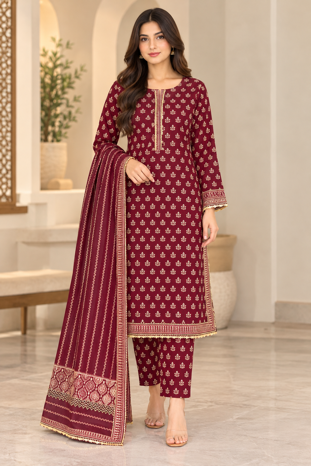 Bin saeed original 3 piece Khadar designer collection B826