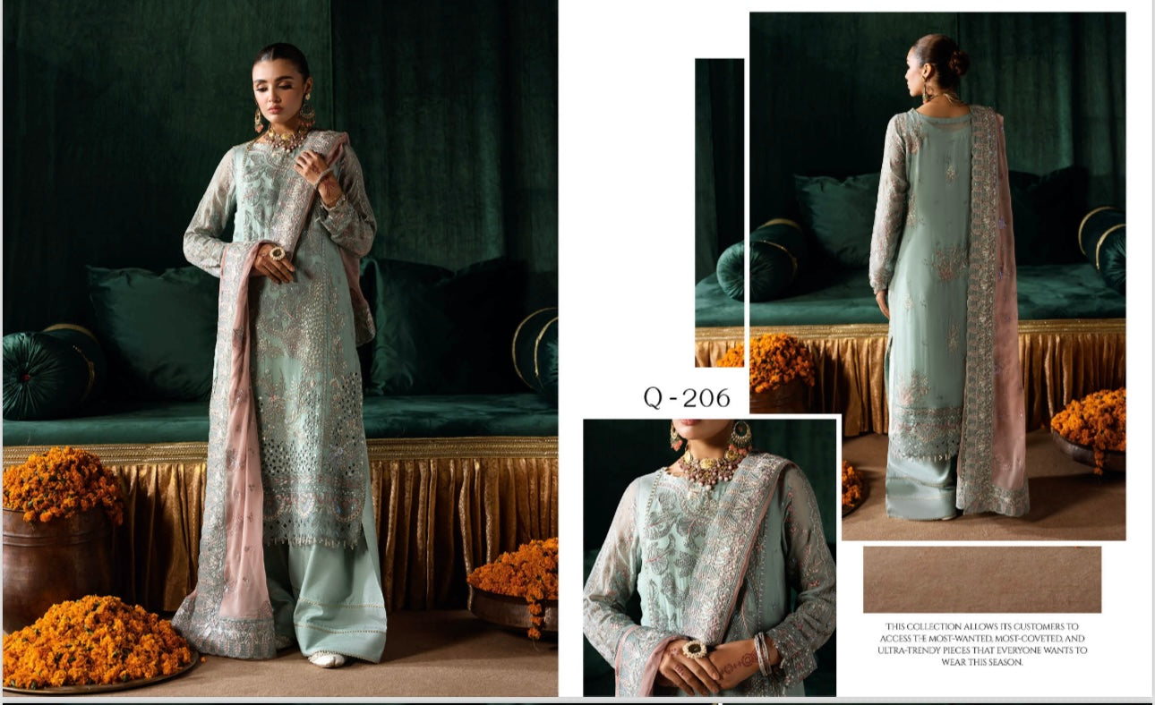 Ramsha 3 piece luxury chiffon _100300 ladies suit B157