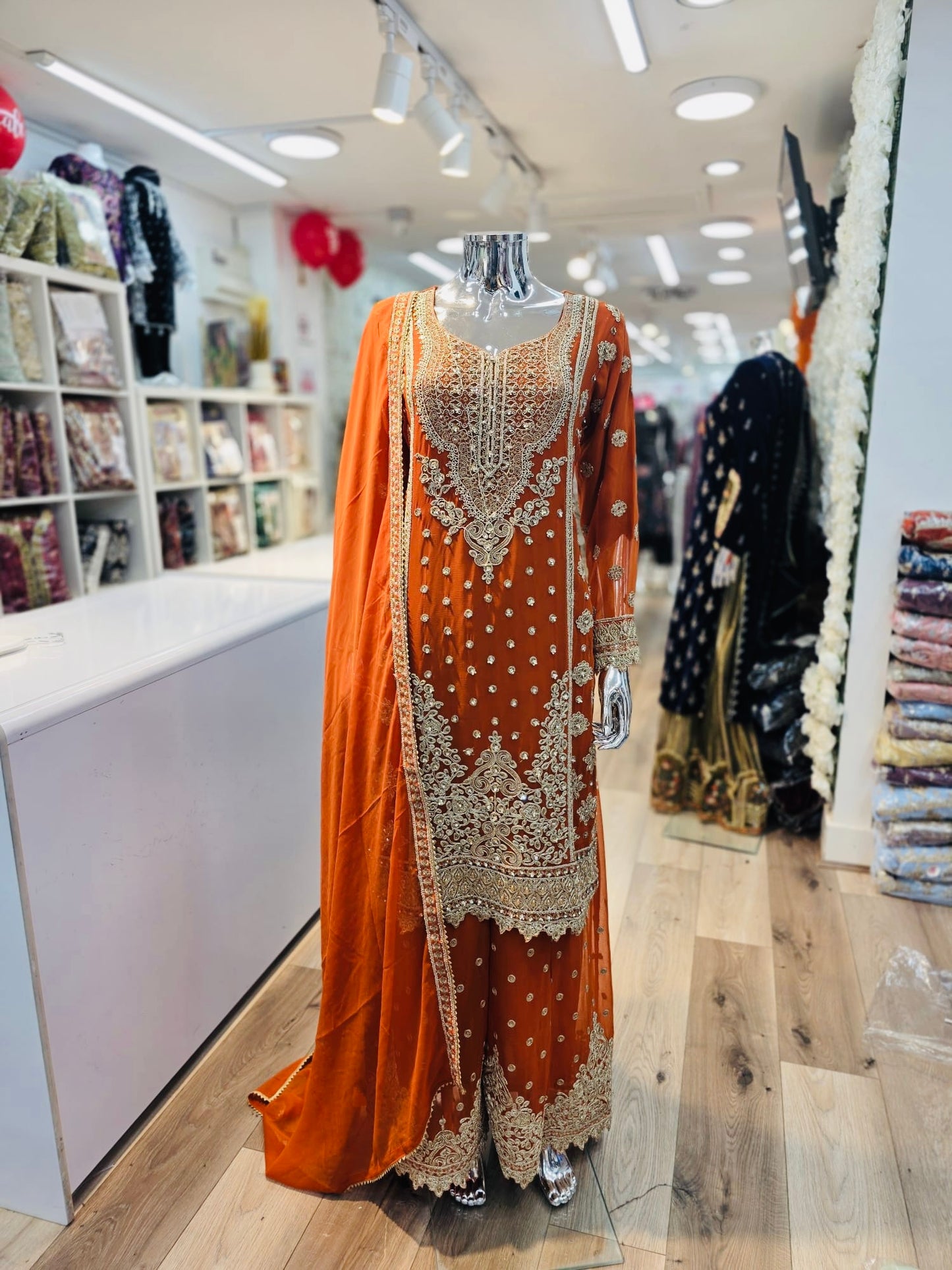 Brit 3 piece chiffon_8004 Pakistani suits Z1