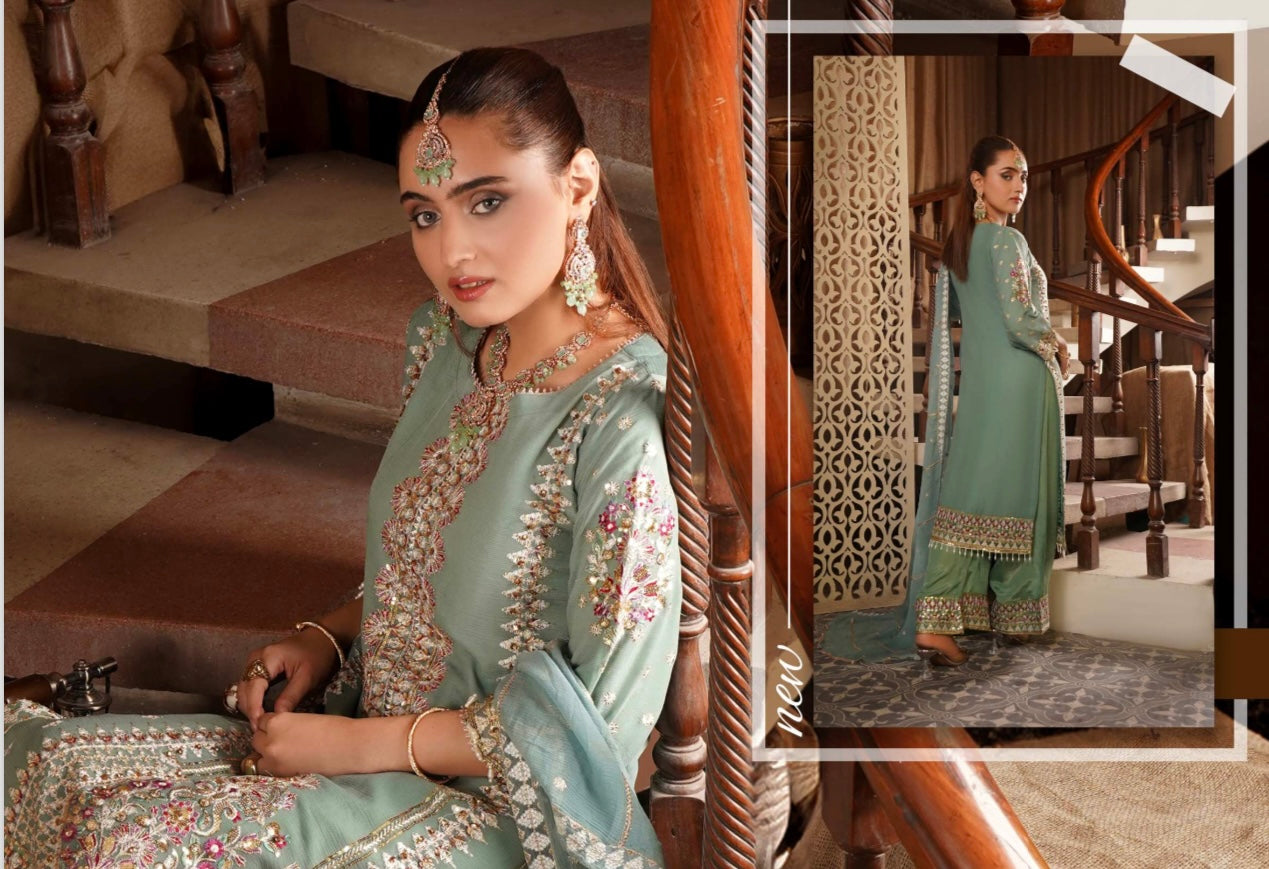 Brit 3 piece luxury Chiffon _10054 B109