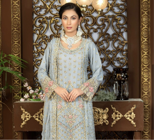 Brit 3 piece chiffon _9027 Pakistani suits B82