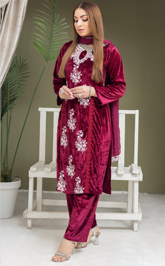 Brit 3 piece Valvet_4019 wine B23