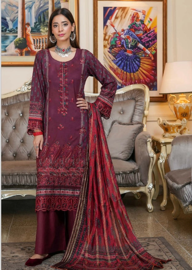 Munira linen 3 piece_1994 Pakistani ladies suit B63