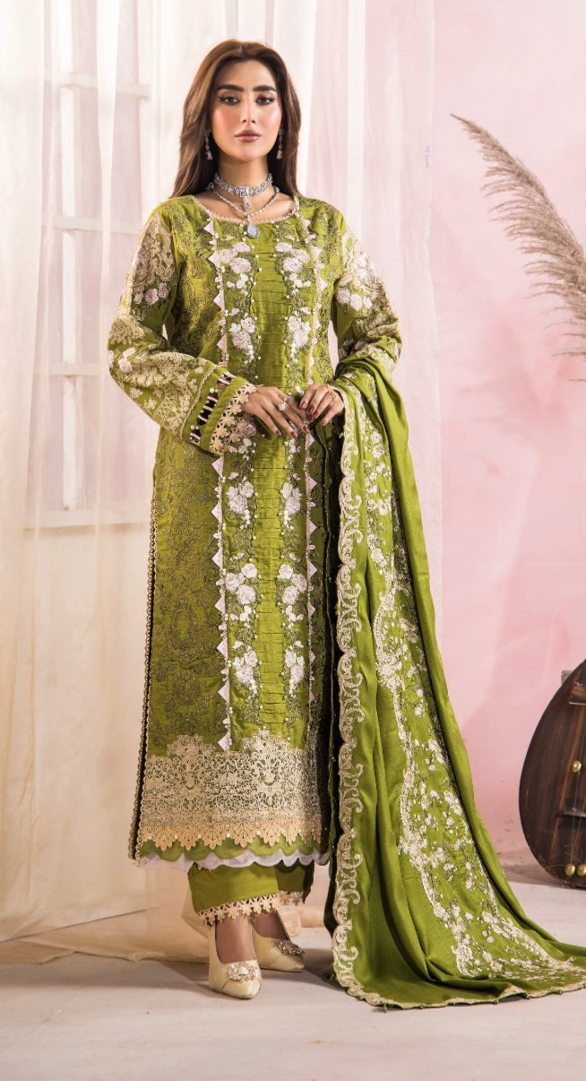 Esha ayesha original 3 piece stitched_7036 Pakistani winter dress