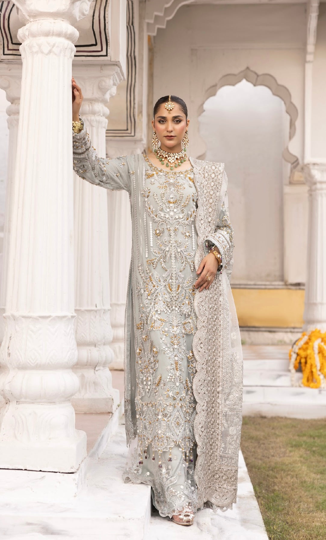 Simrans 3 piece lux wedding wear_100190 Pakistani ladies suit B132