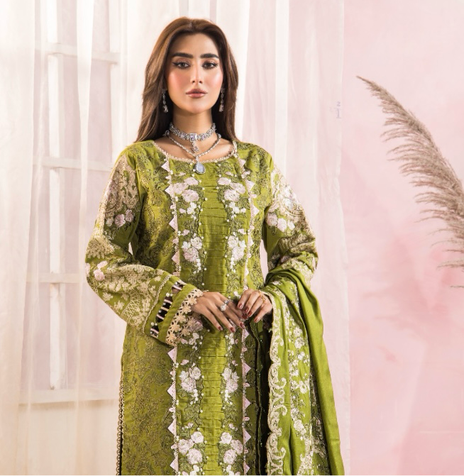 Esha ayesha original 3 piece stitched_7036 Pakistani winter dress