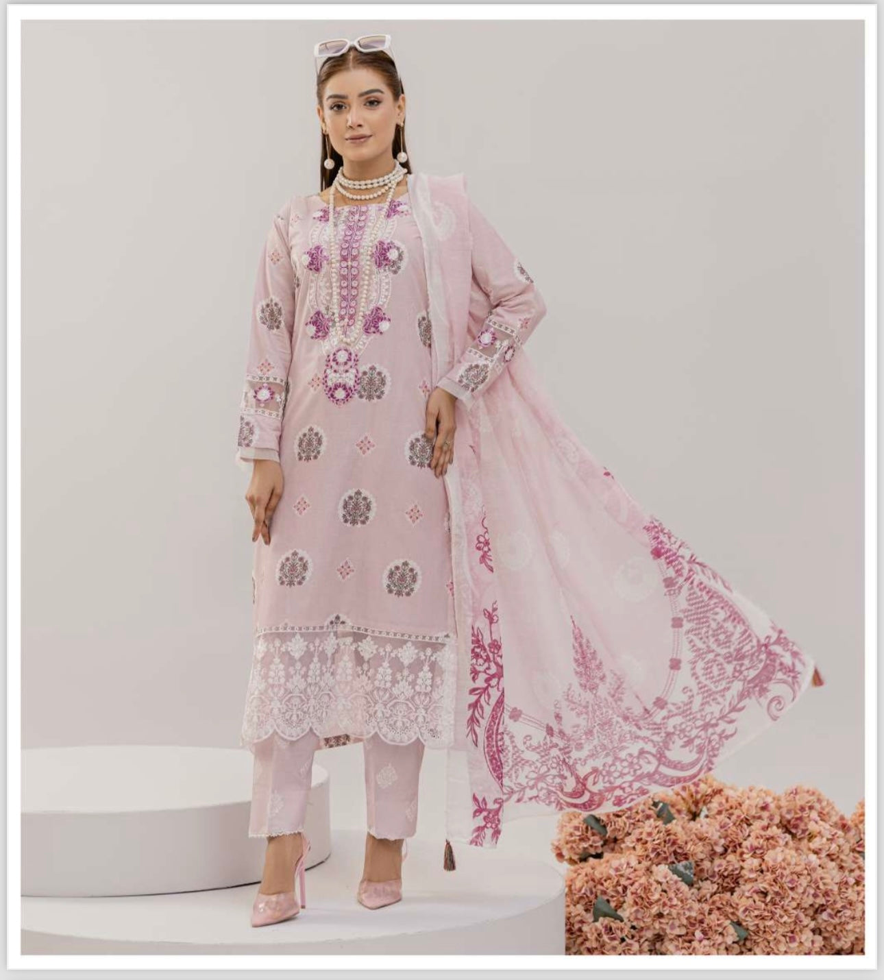 Easha aesha inspired 3 piece Lawn_100311 Pakistani ladies suit B212