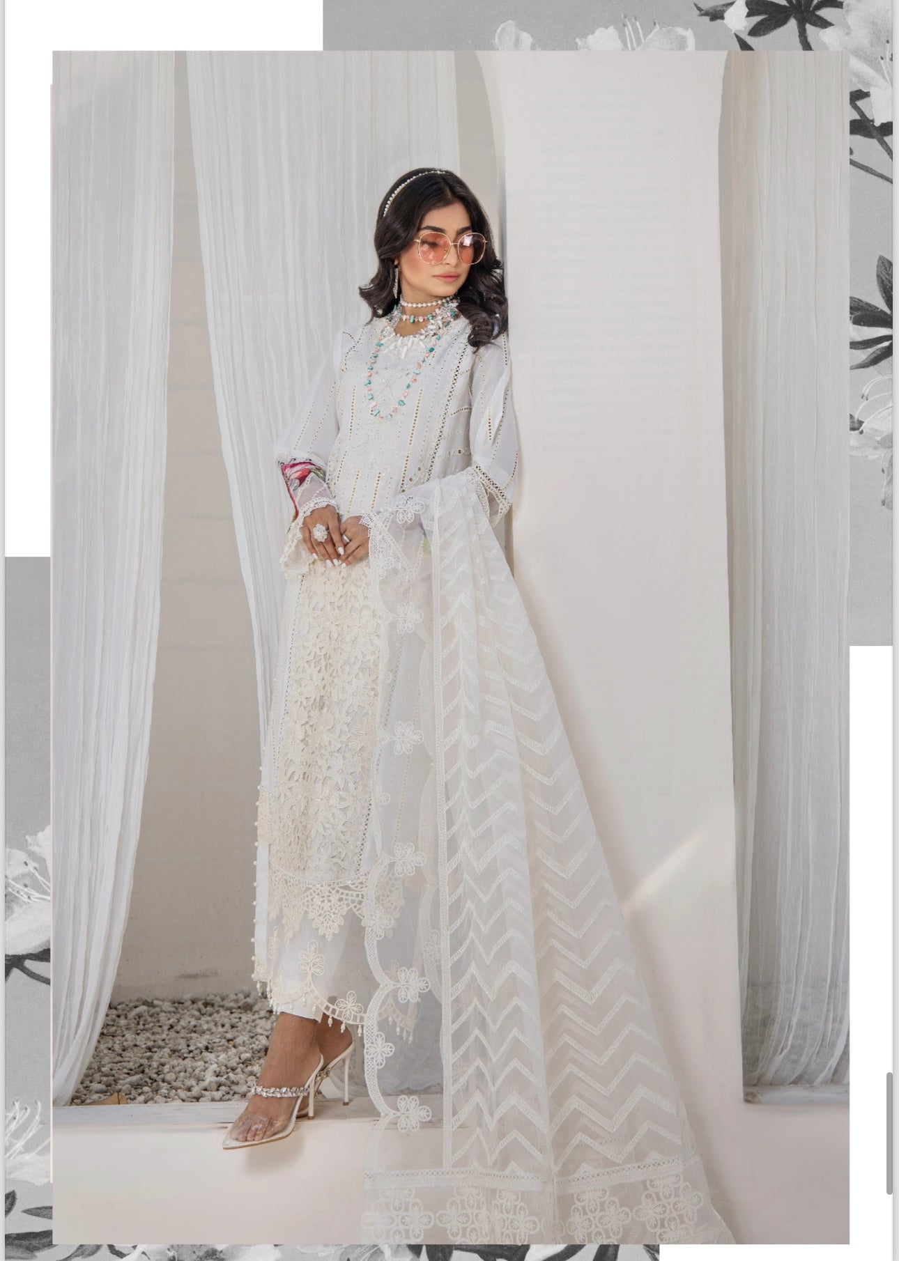 MB inspired 3 piece Chicken kari_7073 ladies suit B53