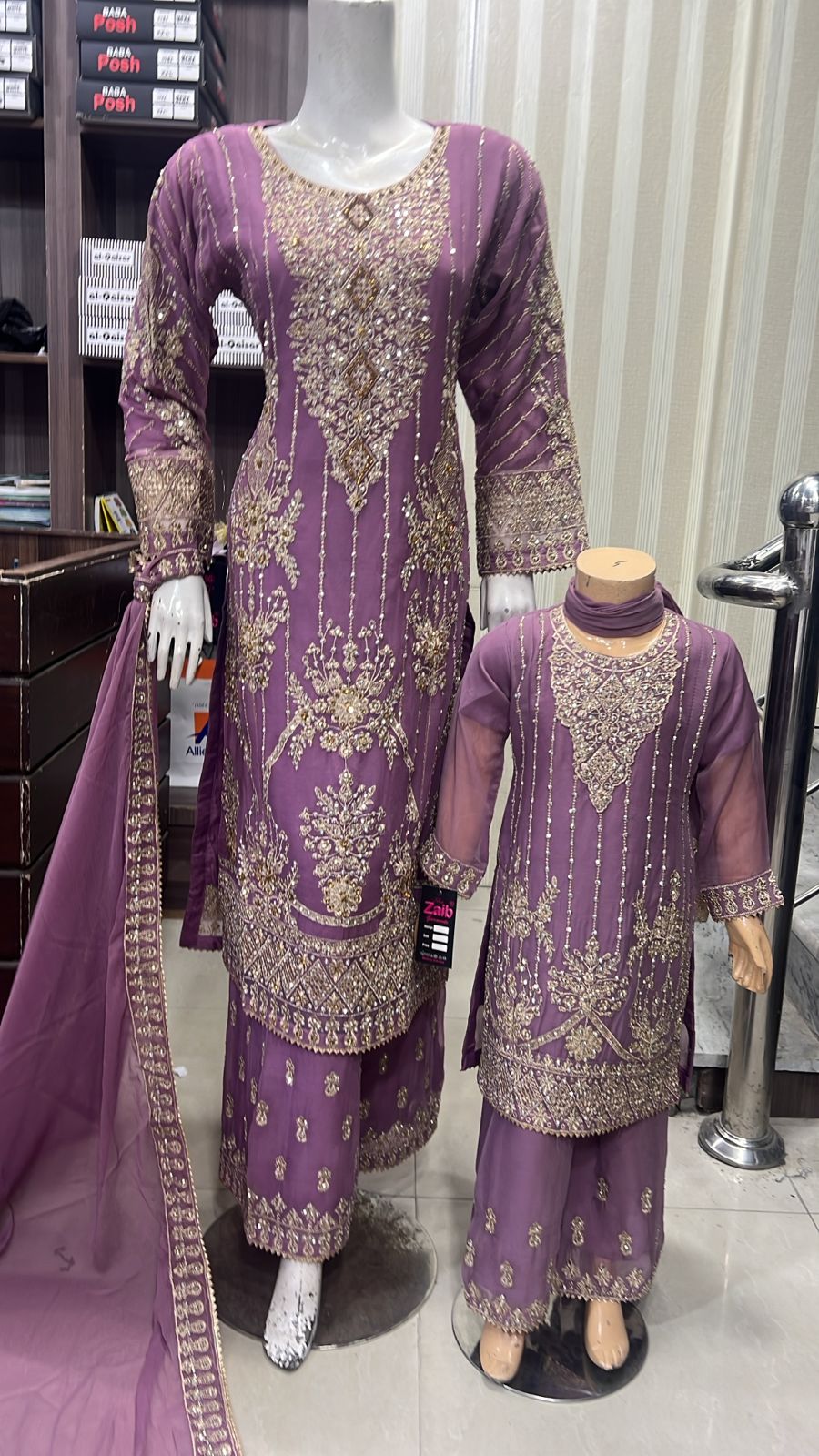Brit 3 piece chiffon mother and daughter _8095 B172