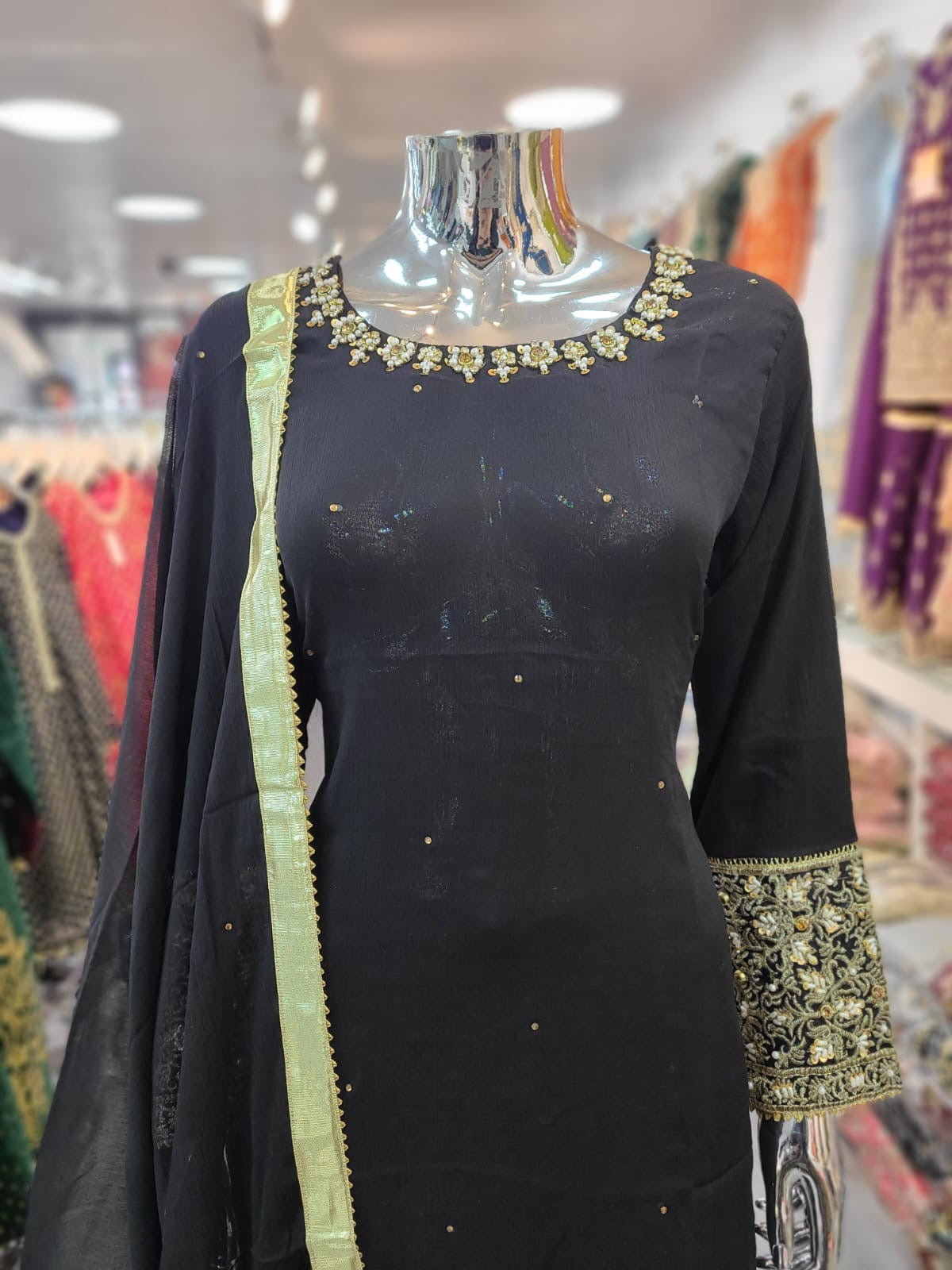 BRIT 3 piece lux CHIFFON_100311 Pakistani ladies suit B209