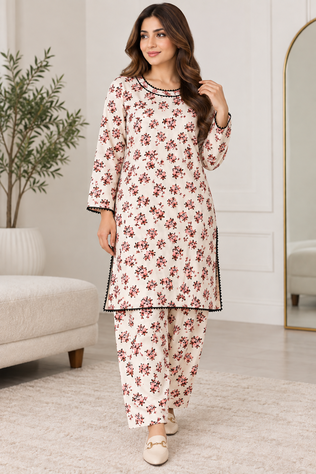 BRIT-GL 2 piece linen casual wear collection dress B773