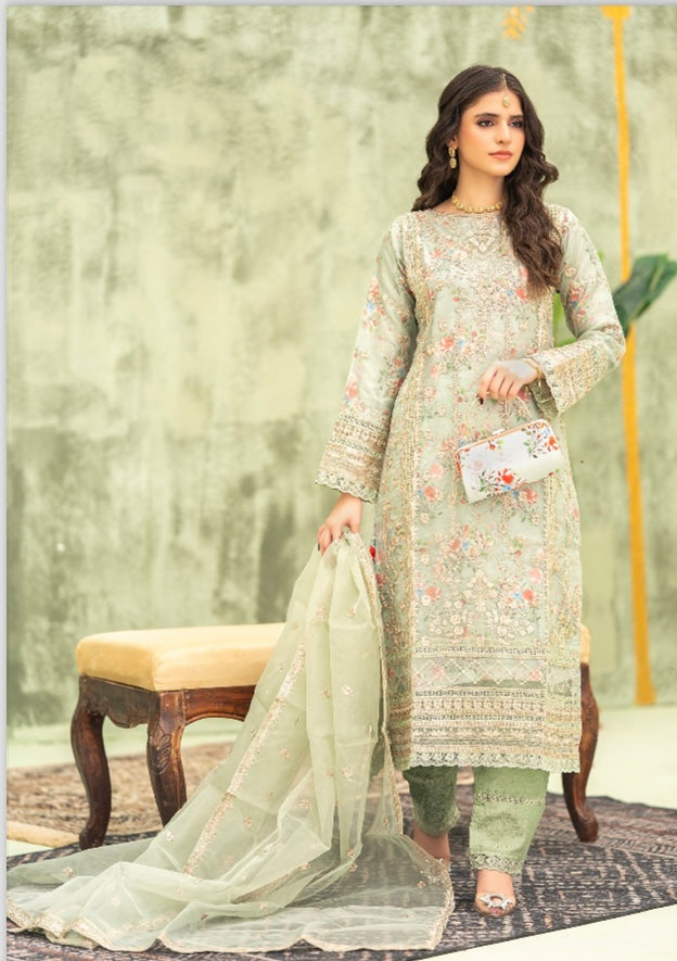Brit 3 piece luxury organza_81042 Pakistani ladies suit B235