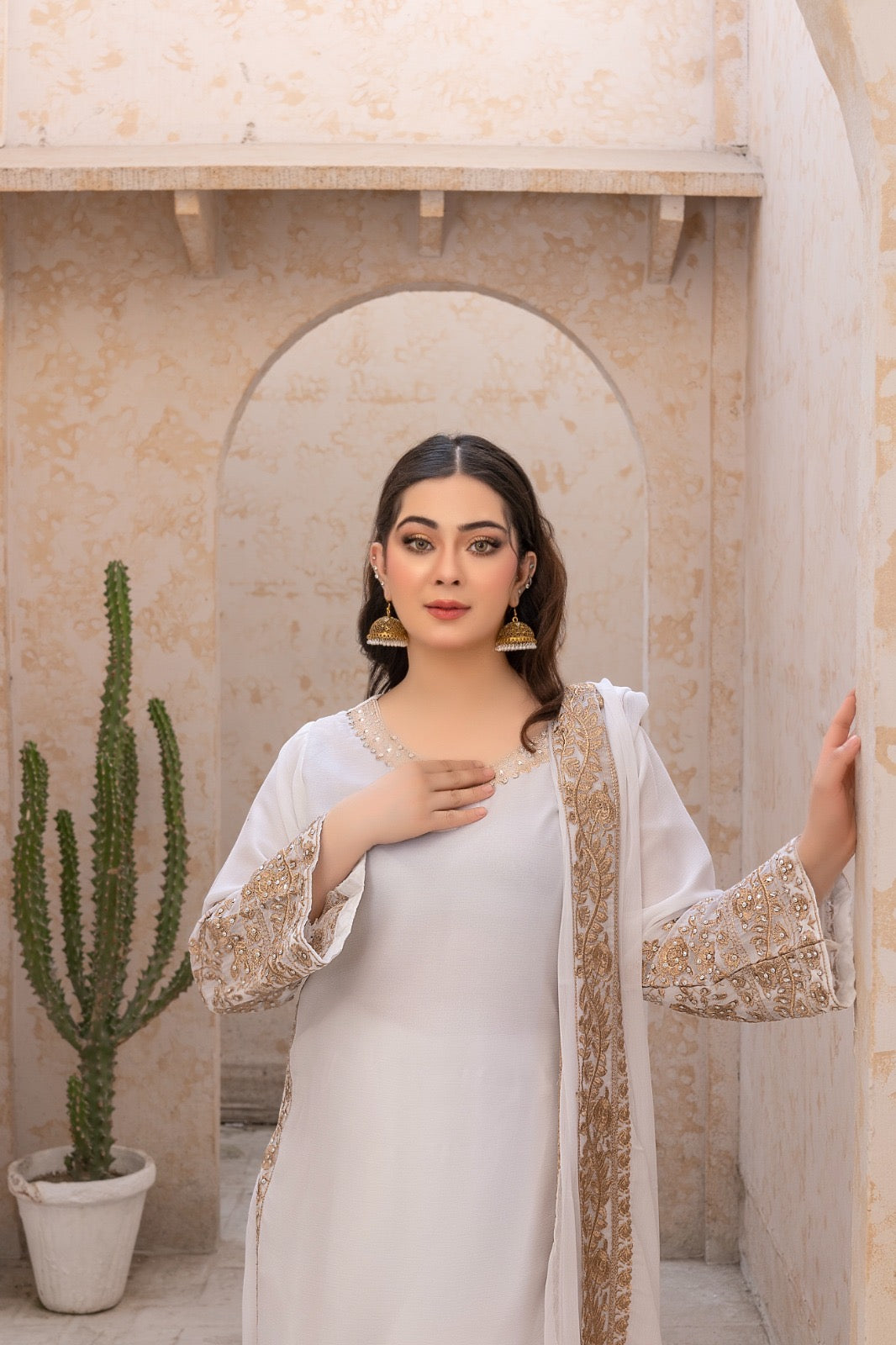 BRIT 3 piece lux CHIFFON_100307 Pakistani ladies suit B159