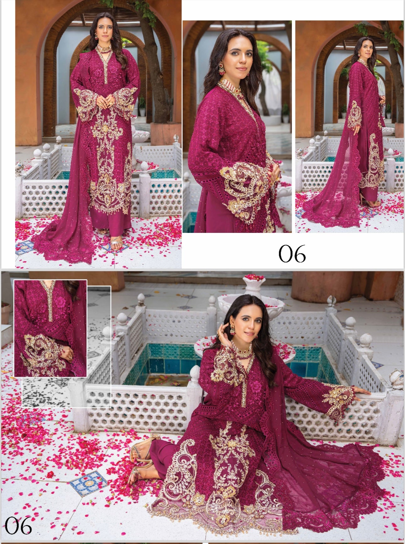 Areej original Designer 3 piece luxury chiffon_81042 Pakistani ladies suit B248