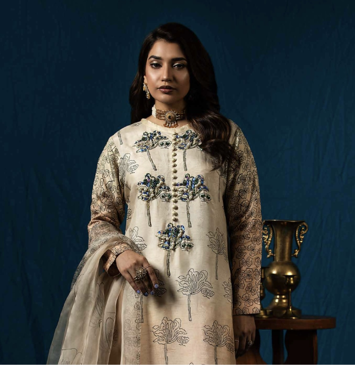 Raniya Designer 3 piece Raw silk_8050 Pakistani suits RCL