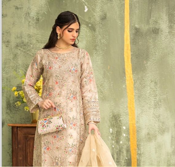 Brit 3 piece luxury organza _81042 Pakistani ladies suit B235