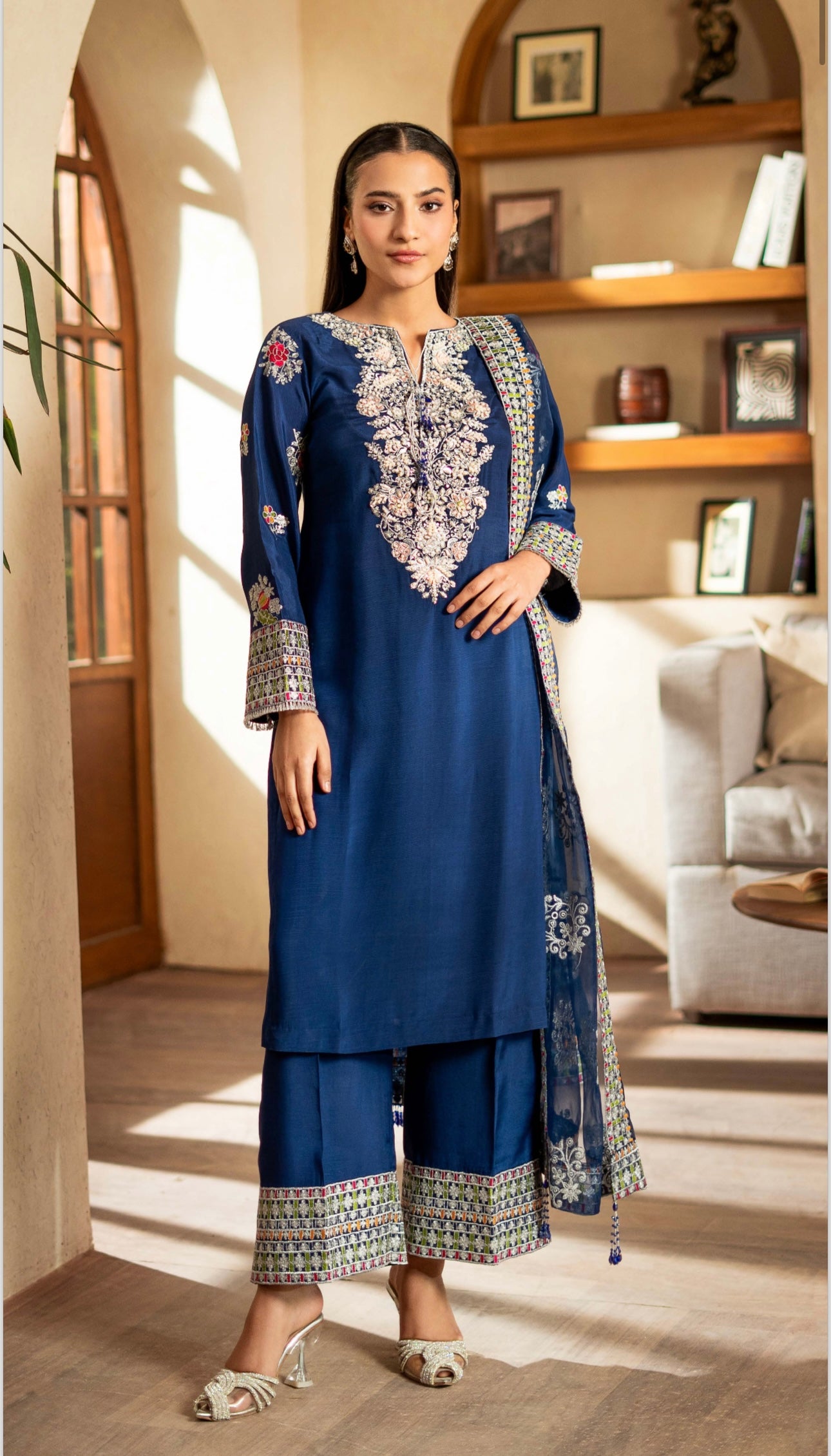 Raniya 3 piece silk_8075 Pakistani ladies suit B73
