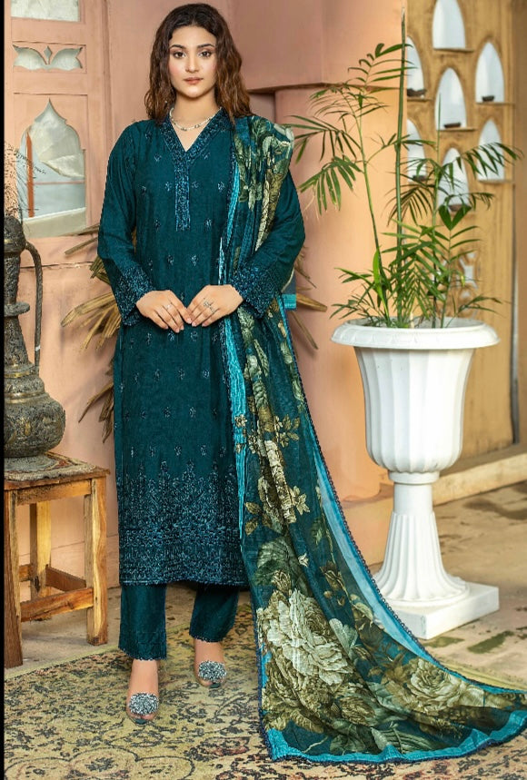 Riwaet 3 piece luxury linen_81042 Pakistani ladies suit B225