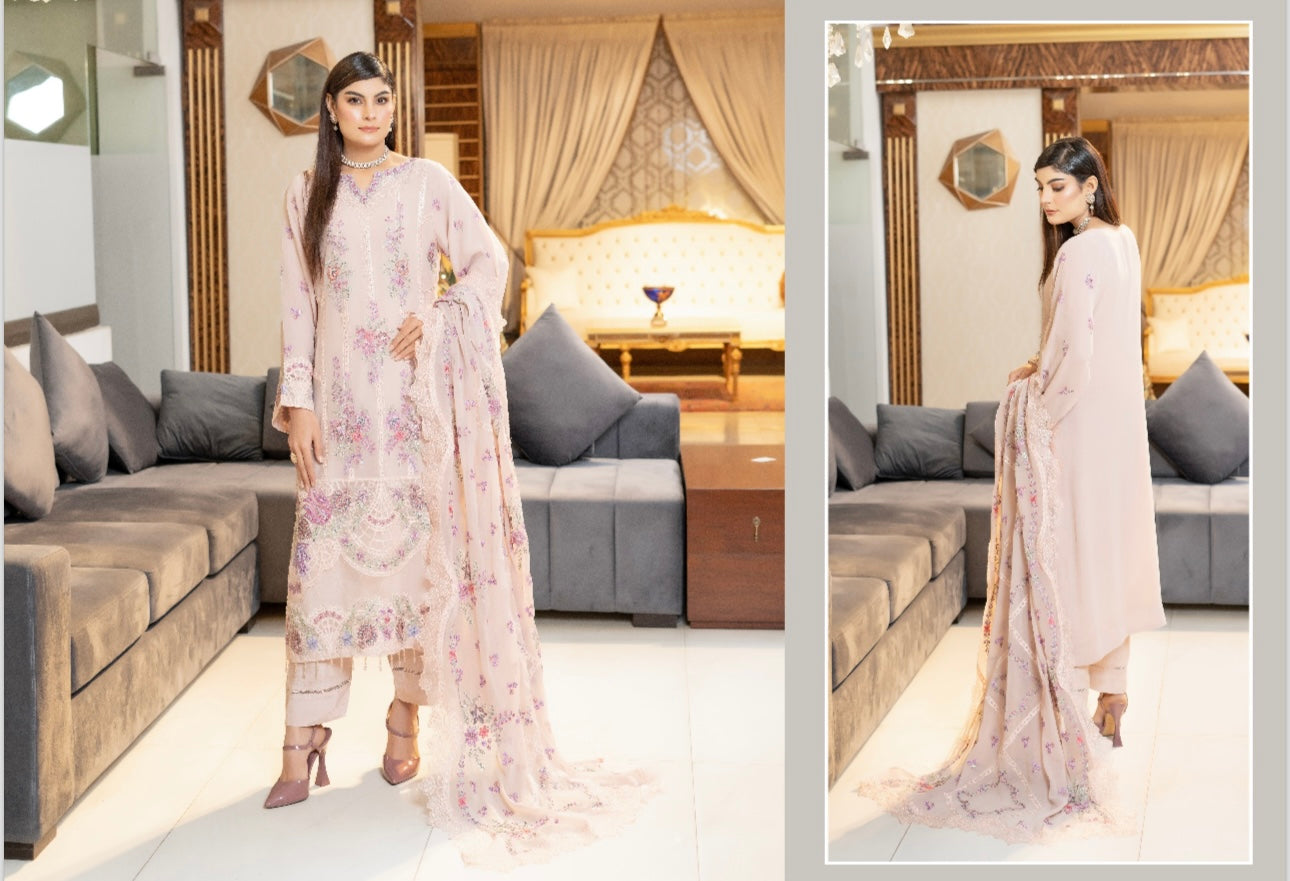 Munira designer 3 piece chiffon_9074 ladies suit B89
