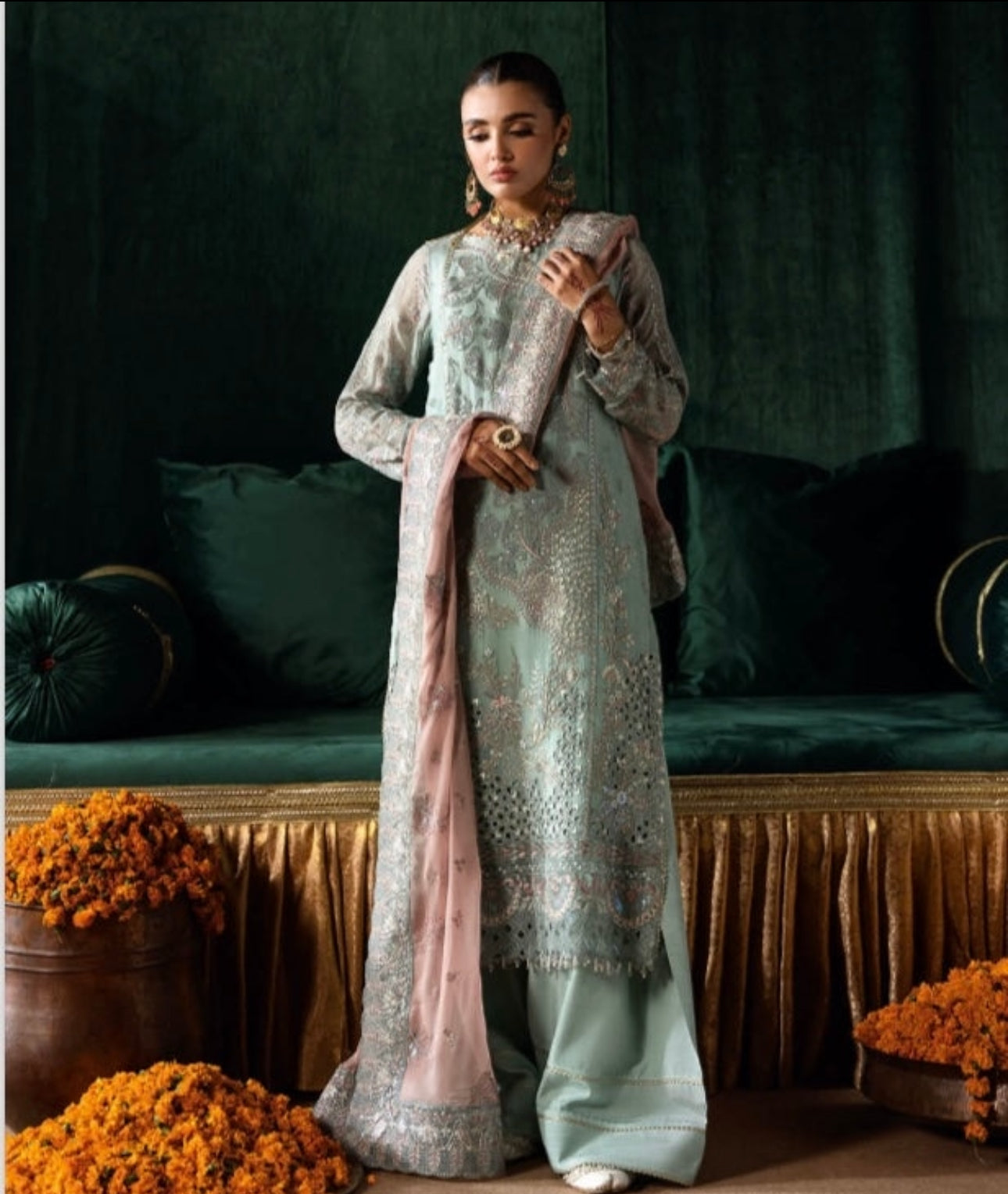 Ramsha 3 piece luxury chiffon _100300 ladies suit B157