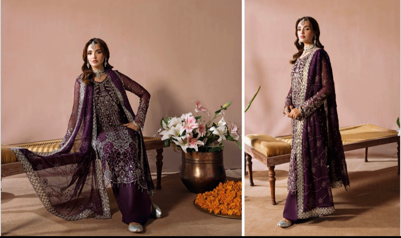 Ramsha 3 piece luxury chiffon _100300 ladies suit B157