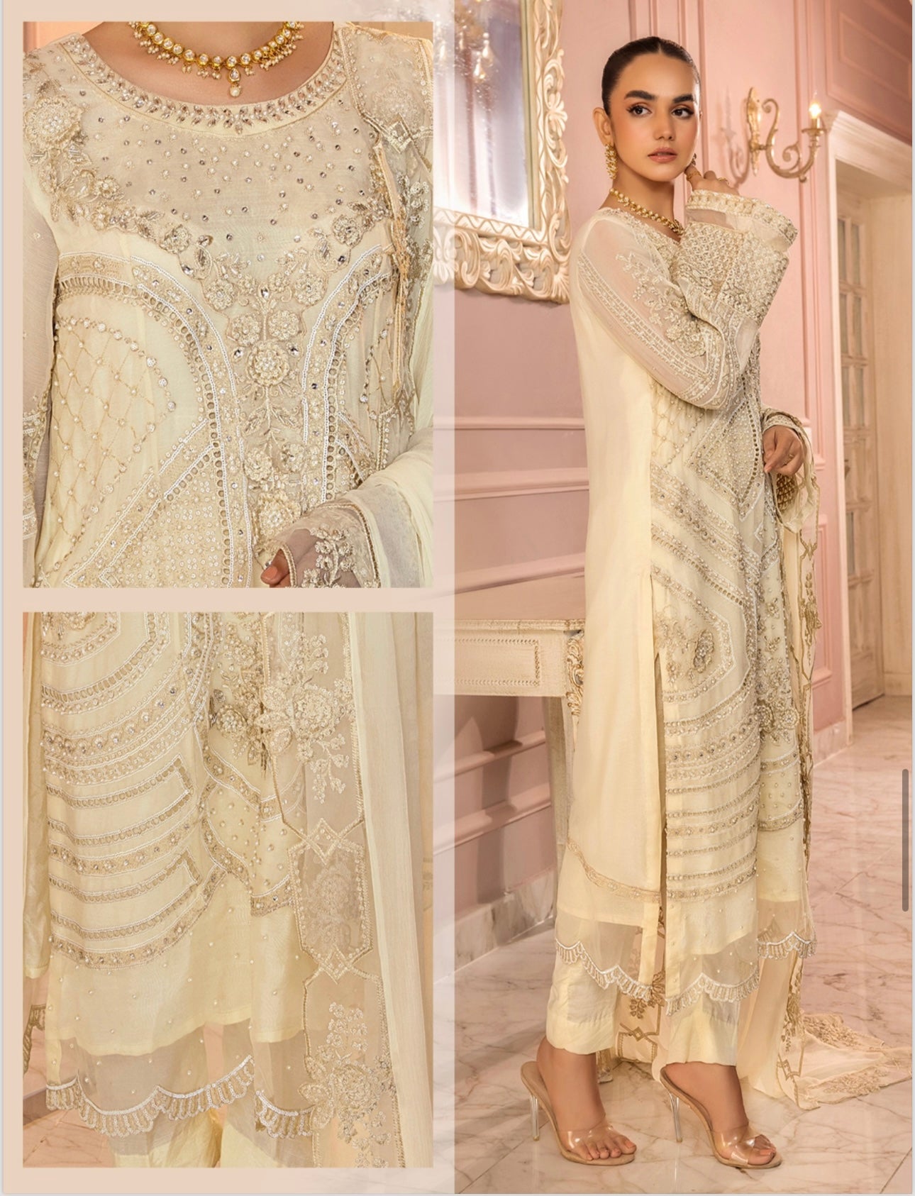 Brit 3 piece chiffon _100132 Pakistani ladies suit B124