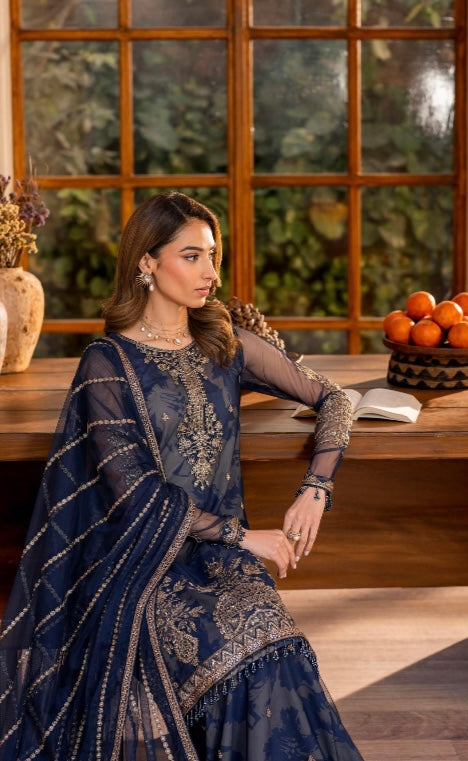 Zarif designer embroidery net _8019 Pakistani ladies suit