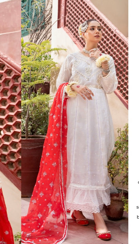 Raniya Designer 3 piece chicken kari _8040 Pakistani suits RCL