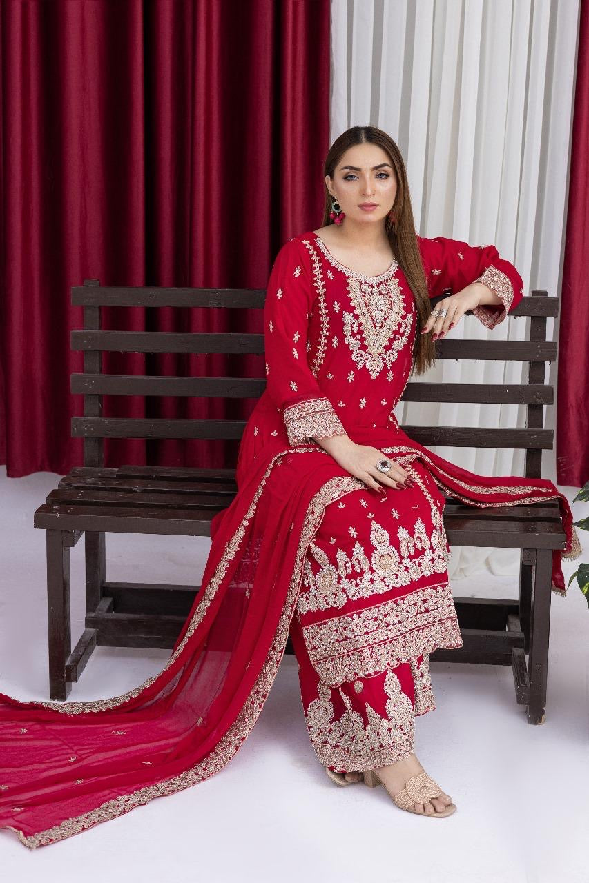 Brit designer Chiffon _81042 Pakistani ladies suit B181