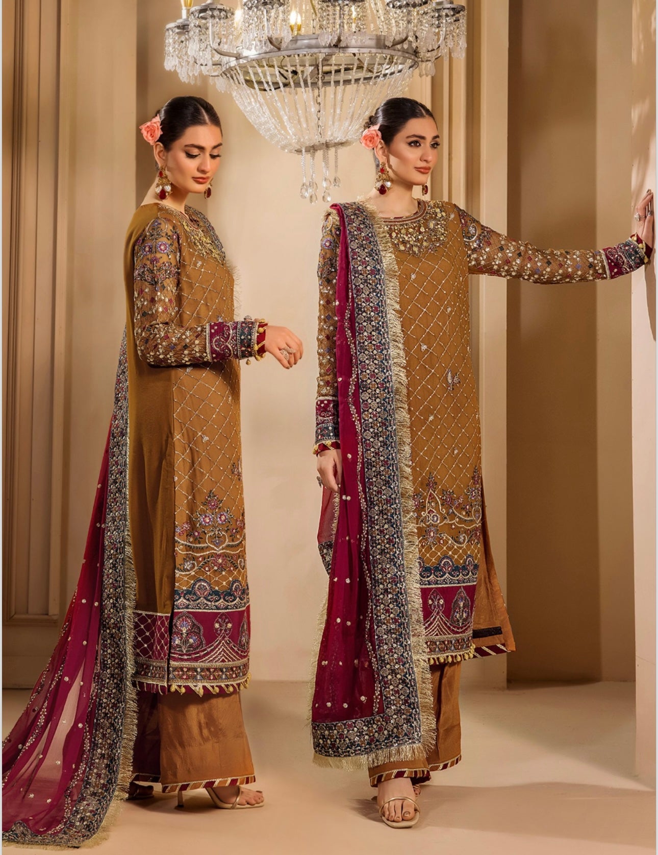 Baruque chentelle 3 piece luxury chiffon_81042 Pakistani ladies suit B225