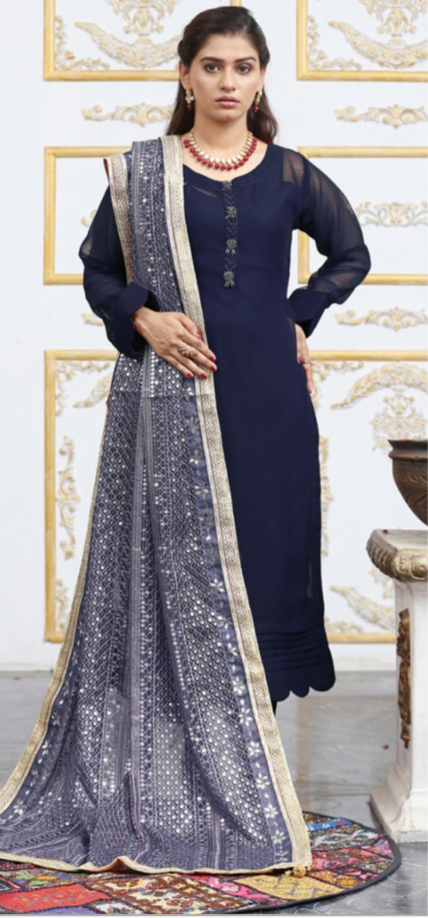 Brit 3 piece chiffon_3079 Pakistani suits B34