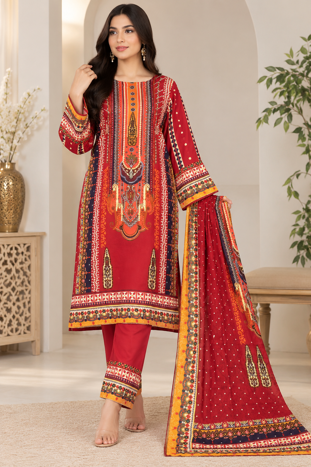 SAPHIRE INSPIRED 3 piece SILK casual collection B783