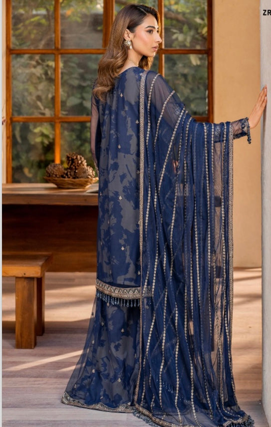 Zarif designer embroidery net _8019 Pakistani ladies suit