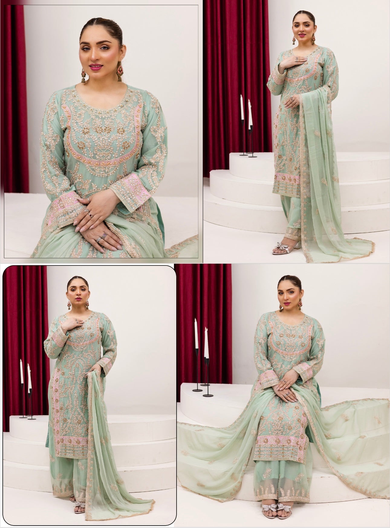 Brit 3 piece chiffon _81042 Pakistani ladies suit B266
