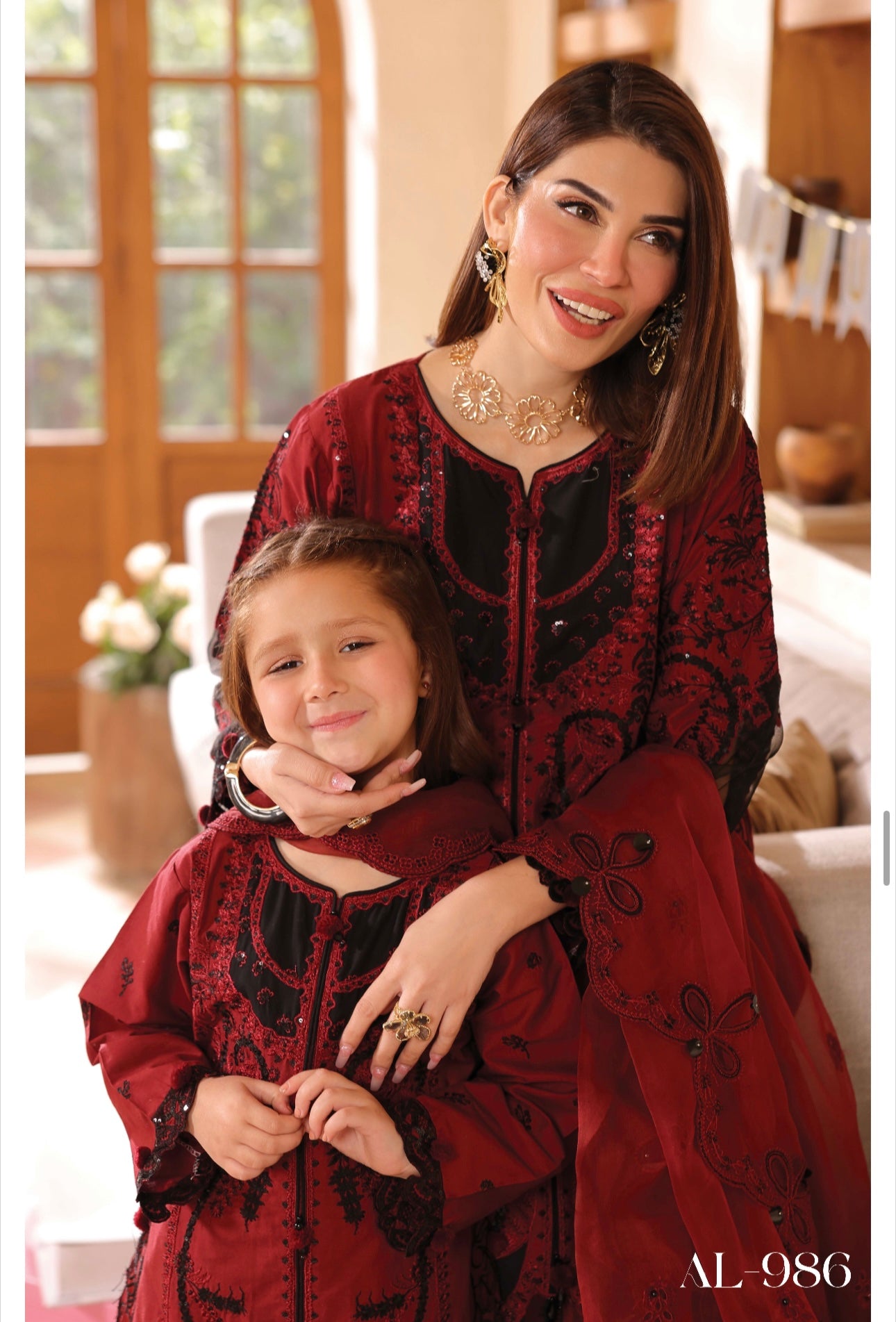 Simrans Lamhey Mother and Daughter 3 piece_10050 B107