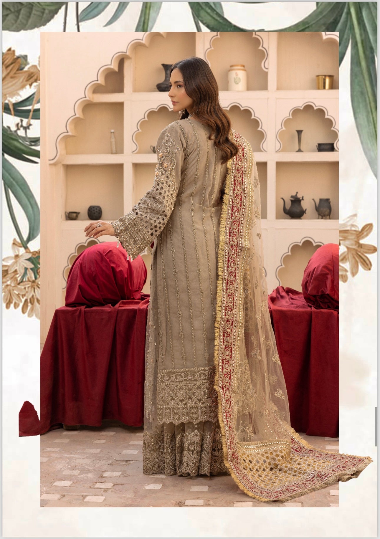 Simrans 3 piece lux wedding wear_100186 Pakistani ladies suit B132
