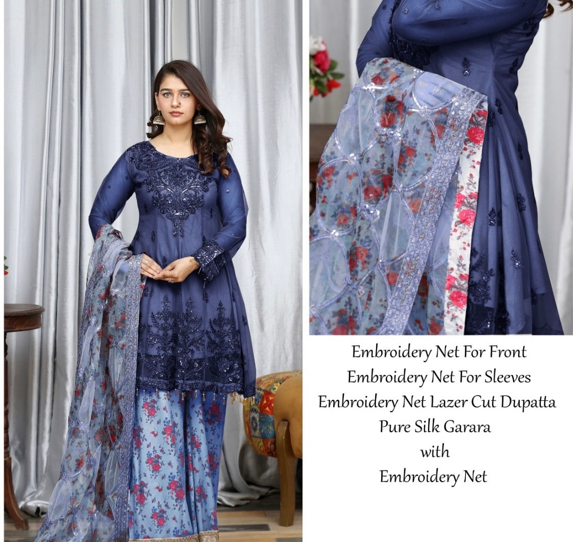 Mother and daughter Brit Net_81045 Pakistani ladies suit B195