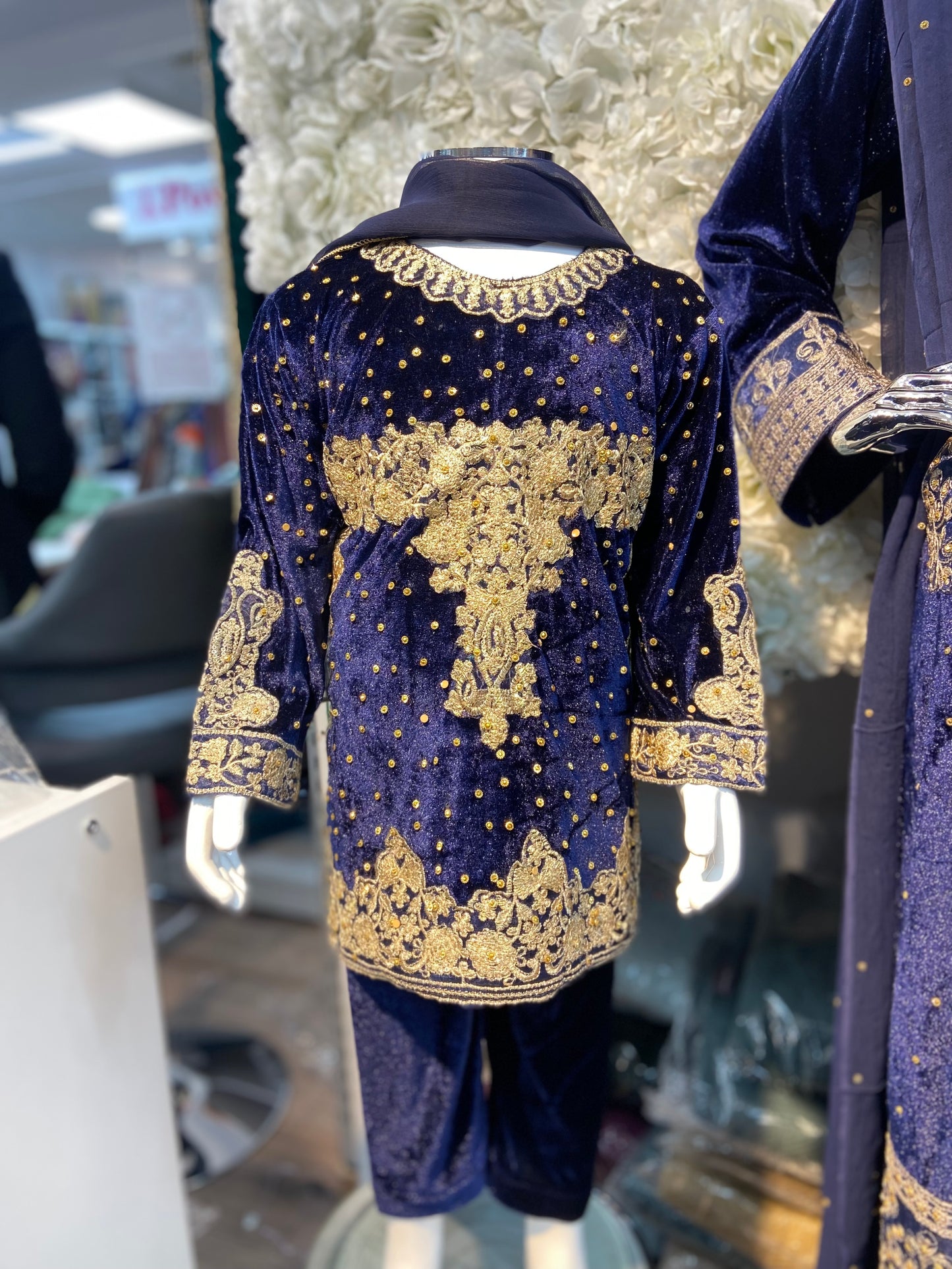 Brit Valvet 3 piece _3026 Navy ladies and kids B5