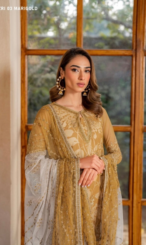 Zarif designer embroidery net _8021 Pakistani ladies suit