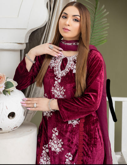 Brit 3 piece Valvet_4019 wine B23