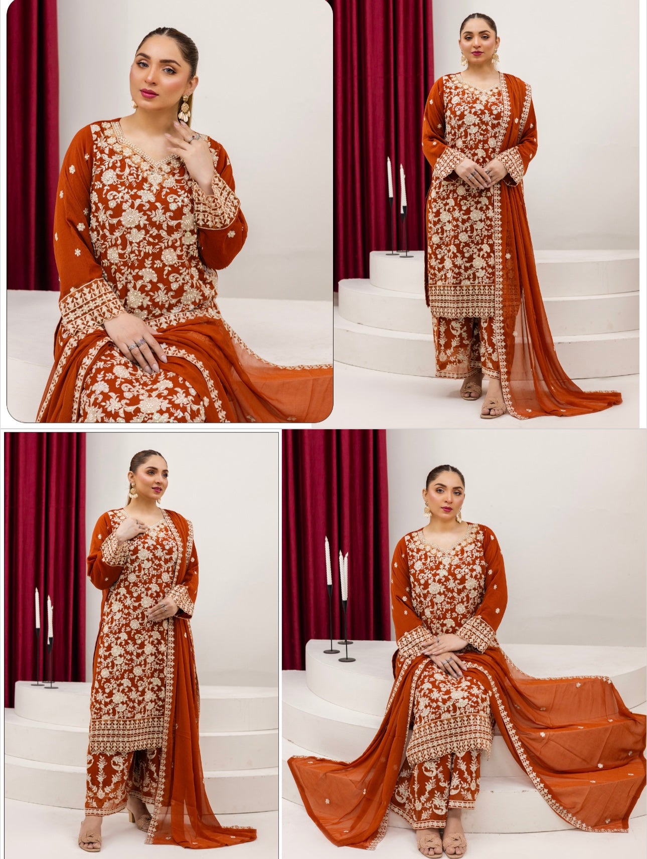 Brit 3 piece chiffon _81042 Pakistani ladies suit B265